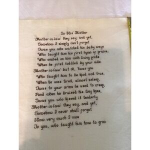 Completed Cross Stitch - To His Mother (husband thanks) -ready to frame